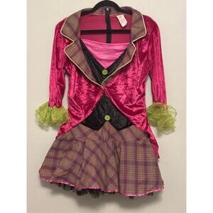 Mad Hatter Girl (Dress Only) - Wonderland Costume - Juniors Size Large 11/13